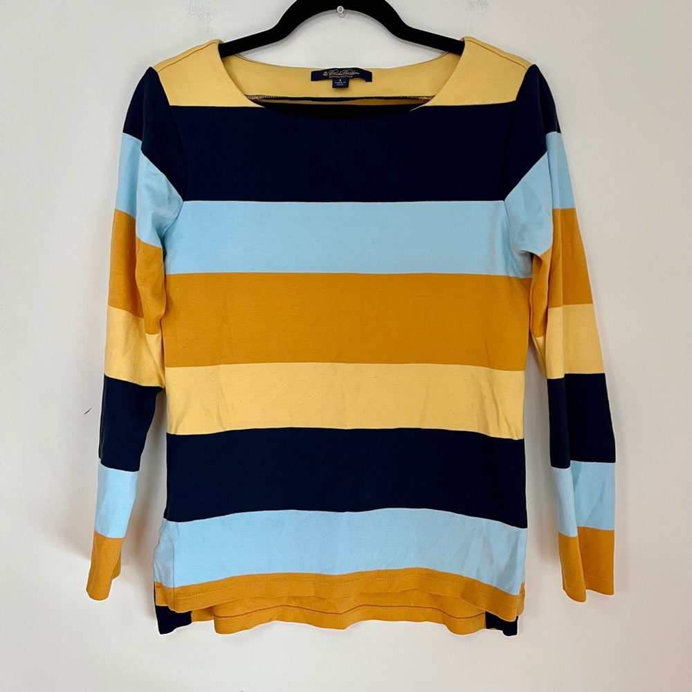 Brooks Brothers Striped Supima Cotton Interlock Top